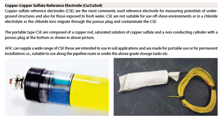 Copper-Copper Sulfate Reference Electrode